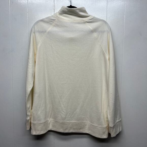 T by Talbots Sweatshirt Womens Medium Mock Neck Soft Cozy Activewear Loungewear - Picture 6 of 10